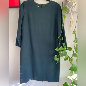 🌲 Vintage Forest Green Wool Dress 👗 By Holt Renfrew BIN 1